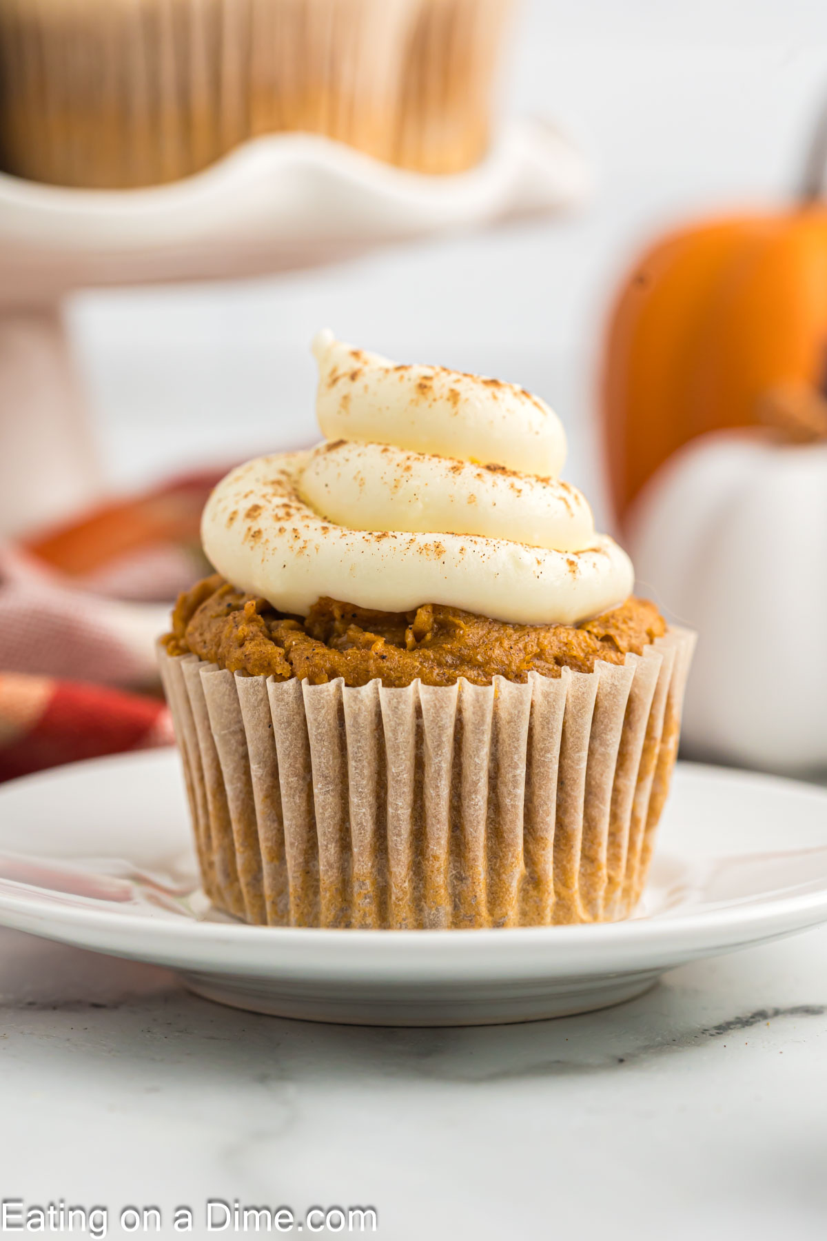 Pumpkin Cupcakes with Cream Cheese Frosting