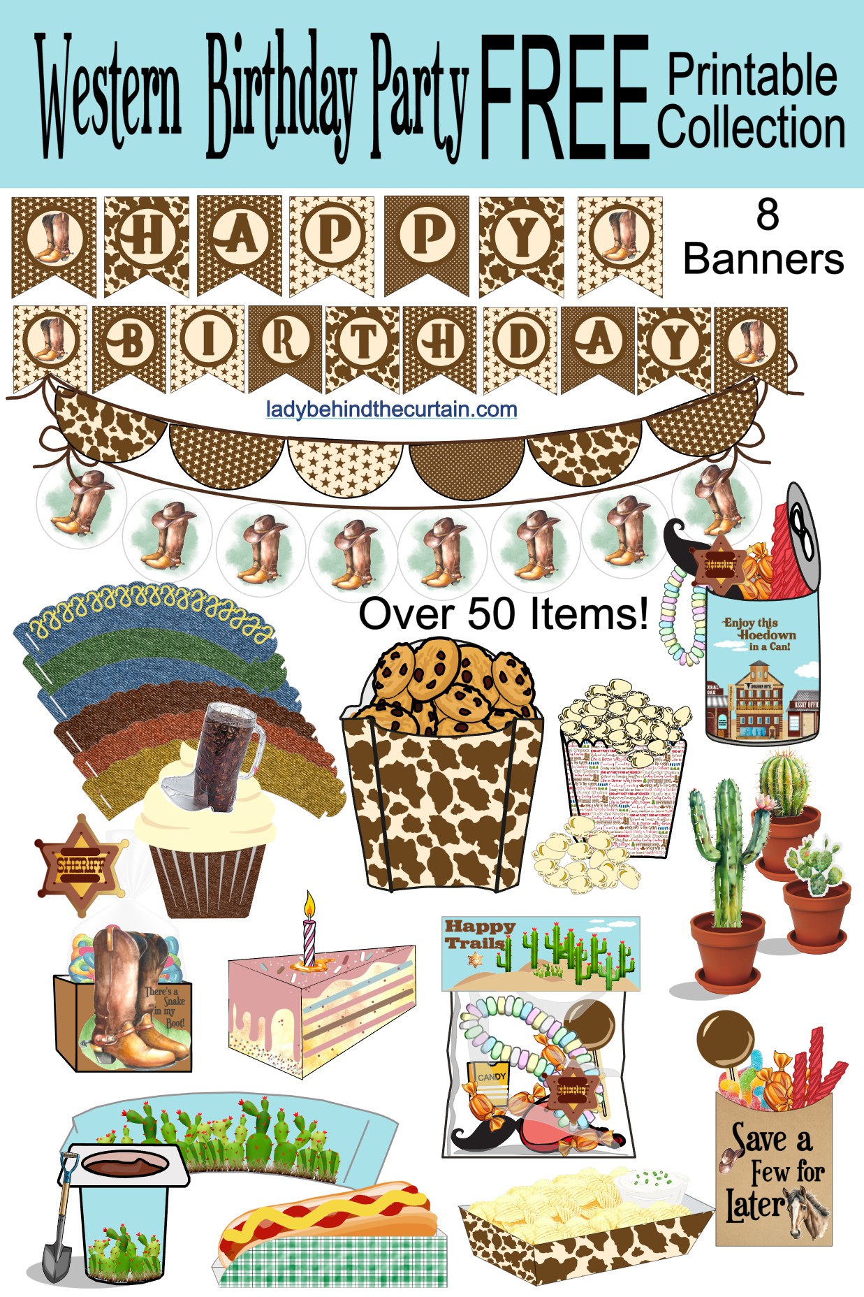 Western Birthday Party FREE Printable Collection